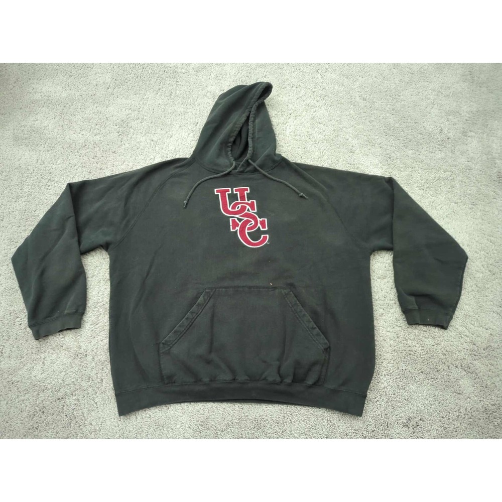 USC Trojans Hoodie Sweatshirt Mens XL Long Sleeve NCAA Antigua‎ Black